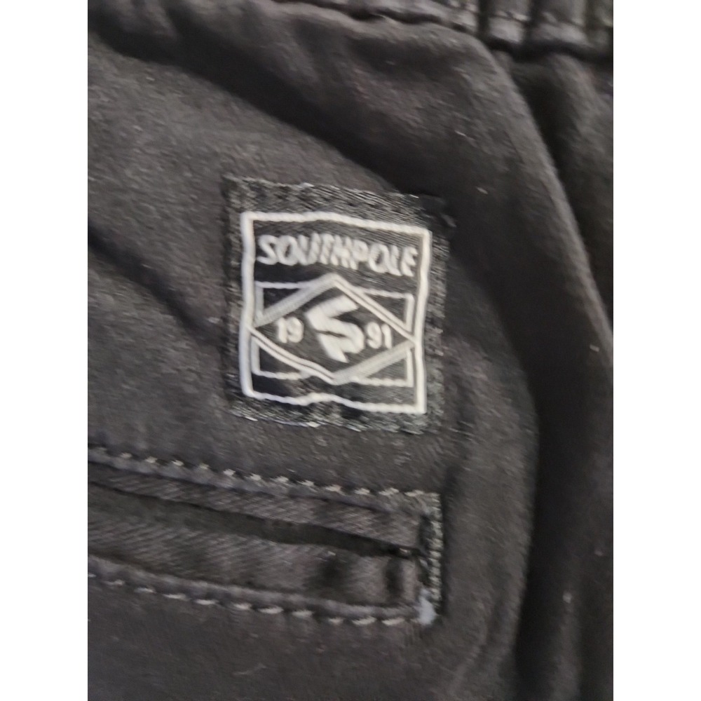 Southpole Joggers Mens Medium Flex The Movement Pull On Tapered Pants Black - Picture 2 of 6